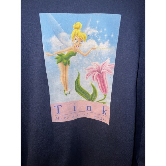 Disney Store Tinkerbell Sweatshirt Tink Make A Little Magic Crewneck XL Vintage - Picture 2 of 8